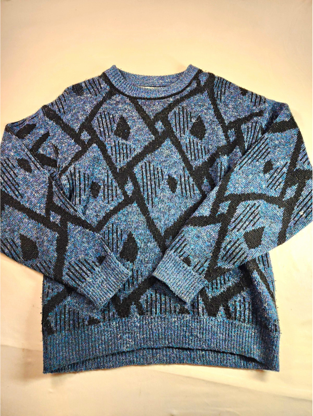 VTG le Tigre Sweater Large Blue Pullover